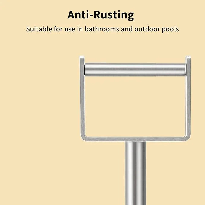 YUMORE Toilet Paper Holder Stand with Storage, Bathroom Weighted Base Floor Toilet Paper Roll Holder Free Standing for 3 Rolls, Brushed Nickel - ModernBath