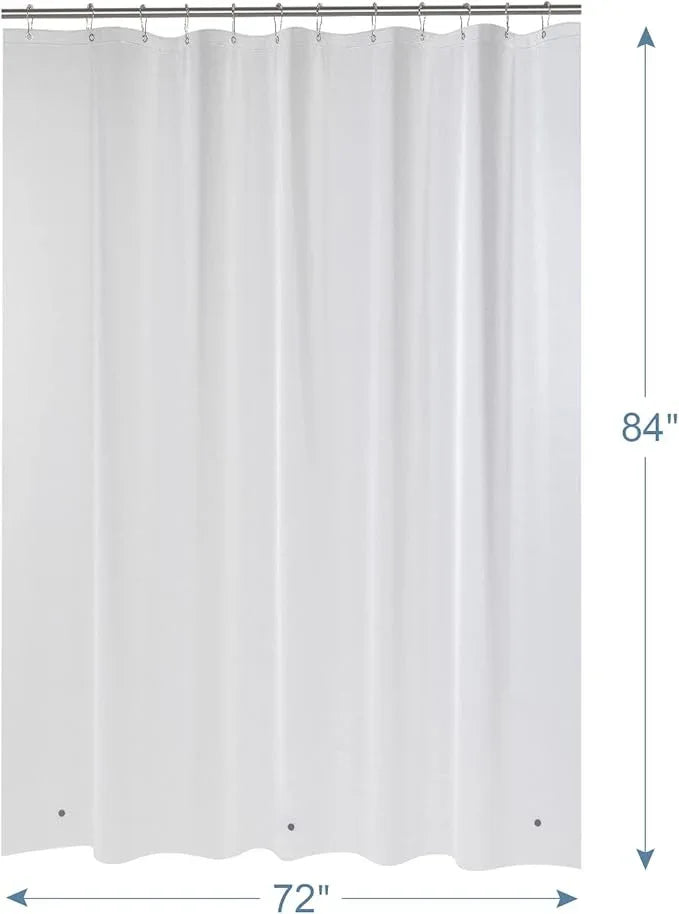AmazerBath Extra Long Shower Curtain Liner, Plastic Shower Liner 84 Inches Long, Frosted PEVA 72x84 Shower Curtain Liner, Cute Waterproof 84 Inch Shower Curtain Liners with 3 Magnets - ModernBath
