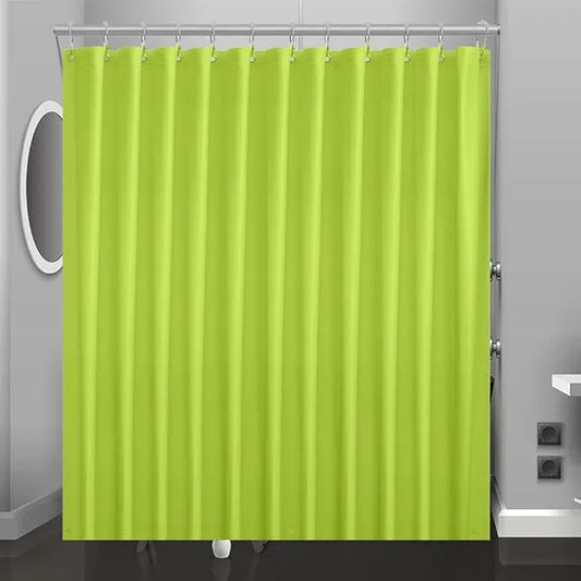 Eazzier Bath Lime Green Plastic Shower Curtain Or Liner, 72x72 Inch Lightweight Plastic Bathroom Shower Showroom Inner Curtain with Rustproof Metal Grommet Holes and Weighted Magnets - ModernBath