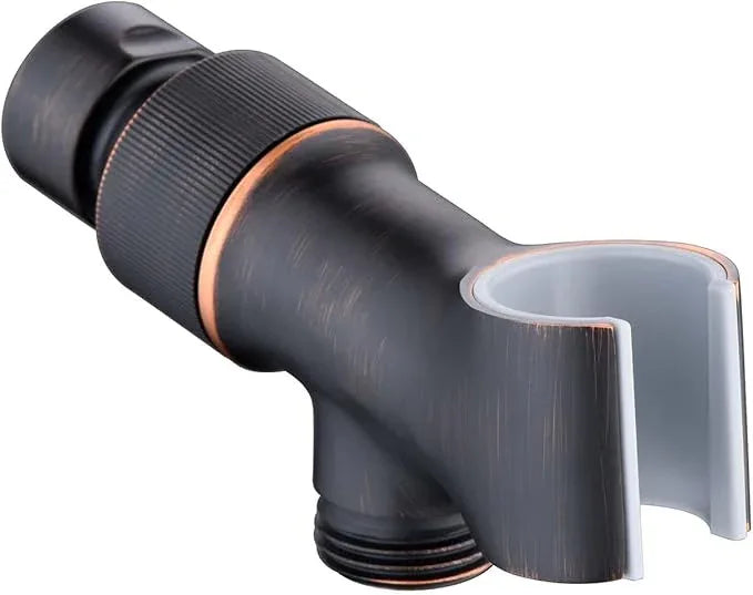 Shower Head Holder All Metal Adjustable Handheld Shower Arm Mount, 1/2" Shower Hose Holder Fits Most Hand Showerheads, Brass Hand Held Shower Head Holder , Easy to Install (Oil Rubbed Bronze) - ModernBath