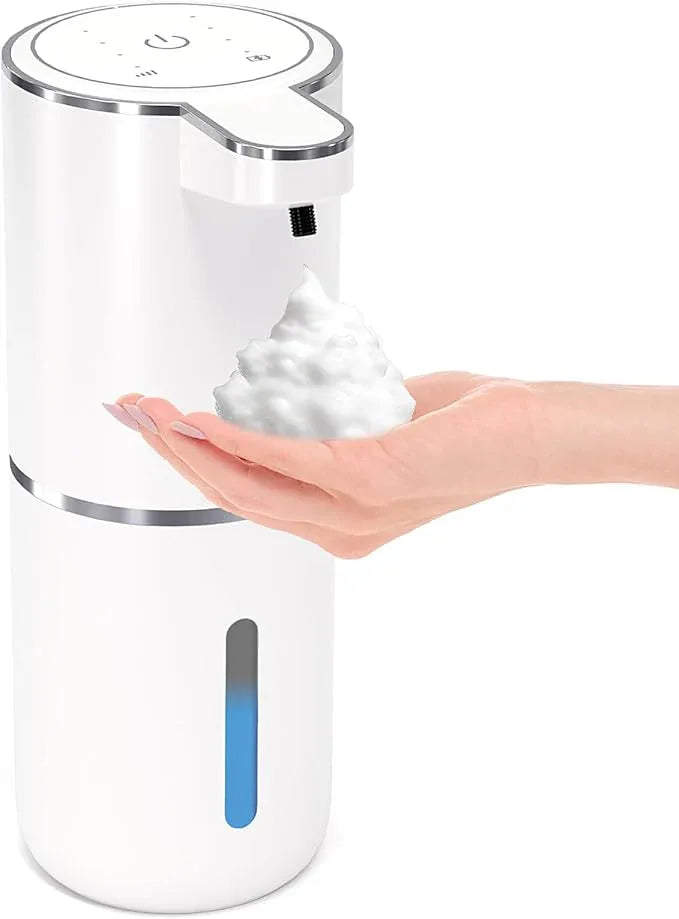 MTYGK Automatic Foaming Soap Dispenser,Touchless Foam Soap Dispenser,12.8oz Rechargeabled Wall Mounted Smart for Bathroom and Kitchen Dish Soap,Easy for Toddlers(White) - ModernBath