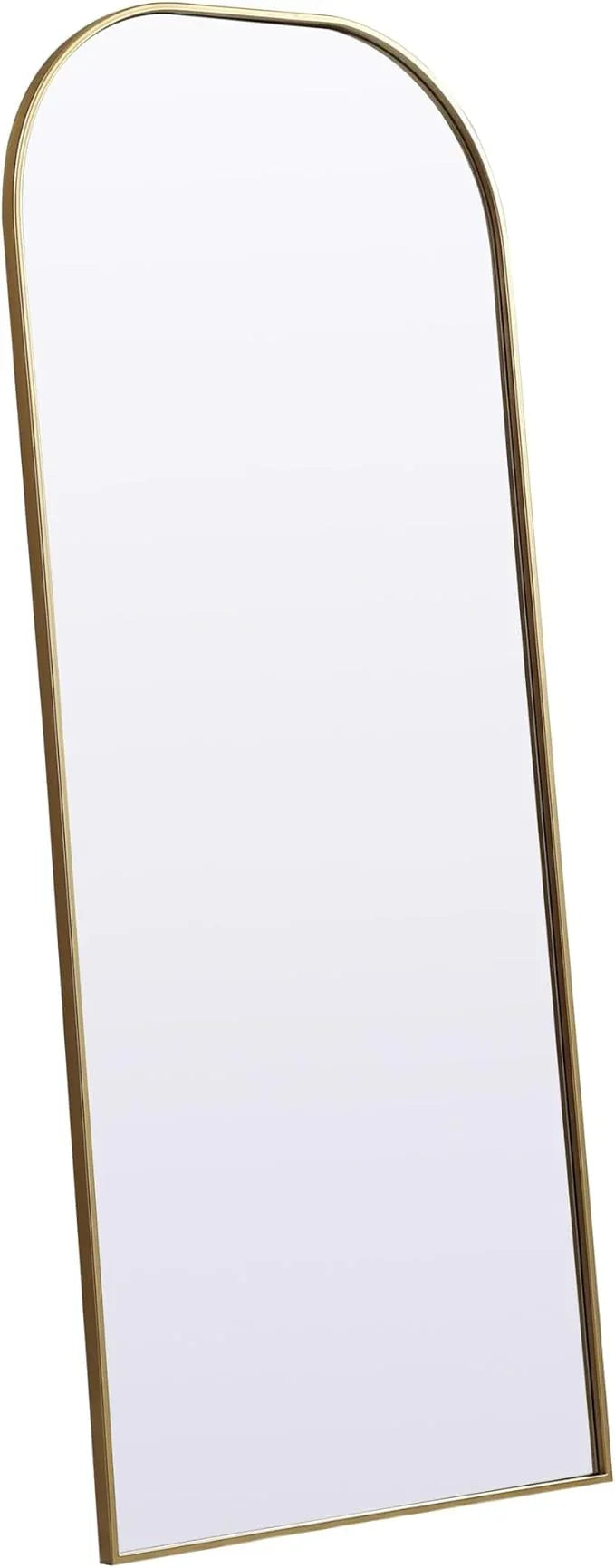 Illuminate, Metal Frame Arch Full Length Mirror 28X66 Inch in, Modern, Brass - ModernBath