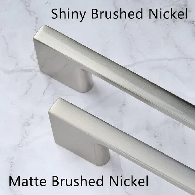 KOOFIZO 5 Pack 11-5/16 Inch Brushed Nickel Kitchen Cabinet Pulls Stain Nickel Cabinet Handles Silver Cabinet Hardware for Kitchen Cabinets Drawer P01 Dresser Cupboard Bedroom Bathroom - ModernBath