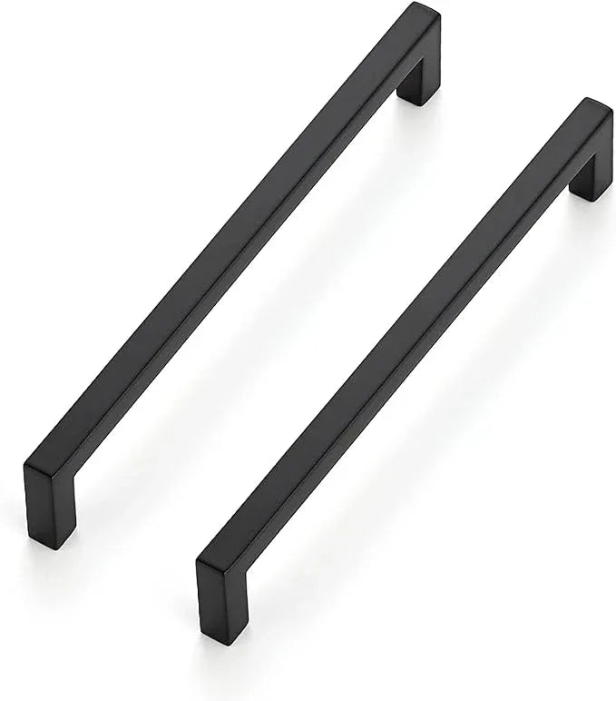 Ravinte 25-Pack Black Matte Slim Square Bar Drawer Handles - 6-1/4in Center to Center Kitchen Cabinet Hardware - ModernBath