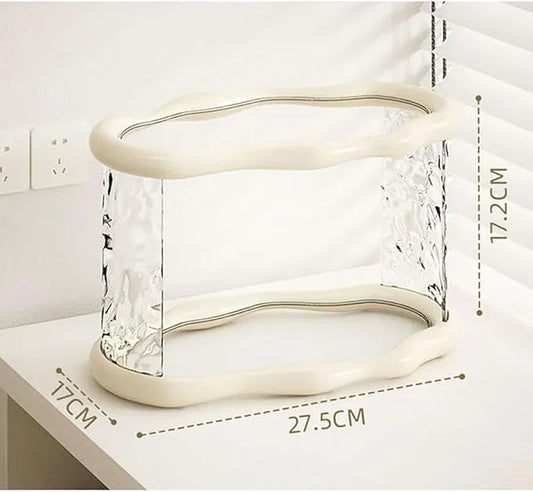 Bathroom Countertop Organizer, 2 Tier Bathroom Organizer and Storage, Acrylic Vanity Organizer Standing Holder Shelf, Perfume Makeup Skincare Cosmetic Desk Organizer for Bedroom Dressing Table, Black - ModernBath