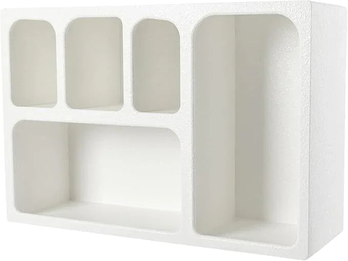 Wall Mounted Storage Cabinet,Modern Geometric Arched Wall Storage Cabinet for Bedrooms, Kitchens, Living Rooms, Bathrooms Corridors 23.62 * 7.87 * 15.75in (White) - ModernBath