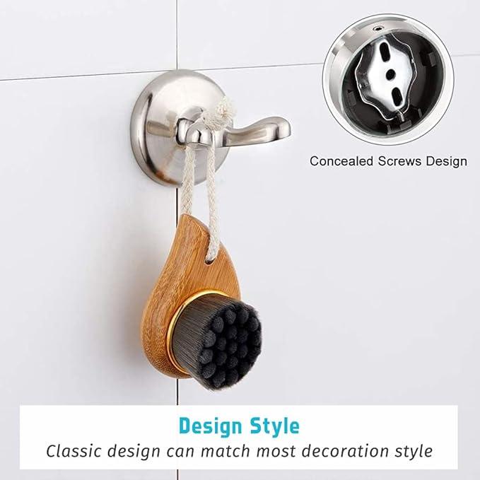8 Piece Bathroom Accessory Set(Adjustable Towel Bar, Towel Ring, Toilet Paper Holder,Towel Hook), Wall Mounted Bathroom Hardware Accessories Set,Brushed Nickel - ModernBath