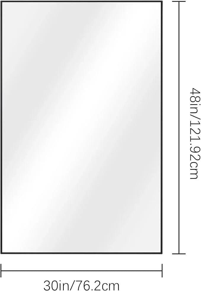 DESBING Black Bathroom Mirror for Wall, 30x48 Inch Rectangle Mirrors with Metal Frame, Modern Vanity Wall Mirror Decor for Entryway Hangs, Bathroom, Living Room Horizontal or Vertical - ModernBath