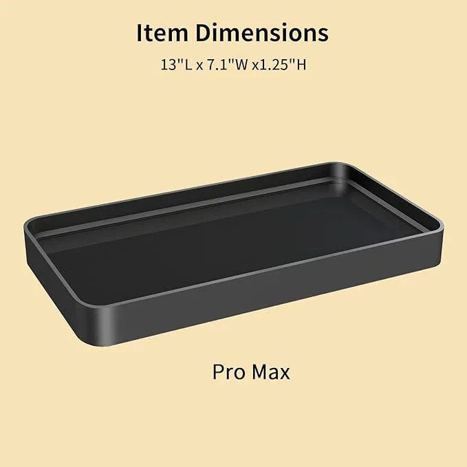 YUMORE Counter Organizer for Bathroom Decor,Bathroom Organizer Countertop,Tempered Glass Storage Shelves, Makeup Tray for Vanity & Bathtub (1 Tier-Pro Max) - ModernBath