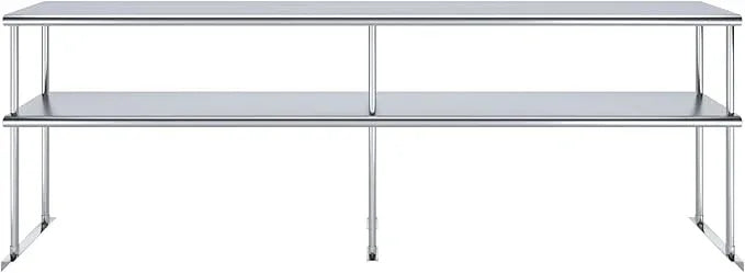 AmGood Double OverShelf Stainless Steel NSF - Many (96" Long x 12" Deep) - ModernBath