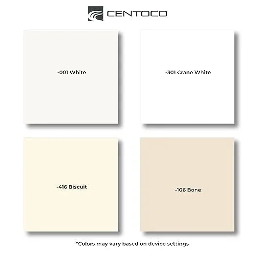 Centoco Elongated Toilet Seat, Heavy-Duty Wood Core with Plastic Scratch-Resistant Finish, Soft Close, Made in the USA, 900SC-301, Crane White (Cotton/Bright) - ModernBath