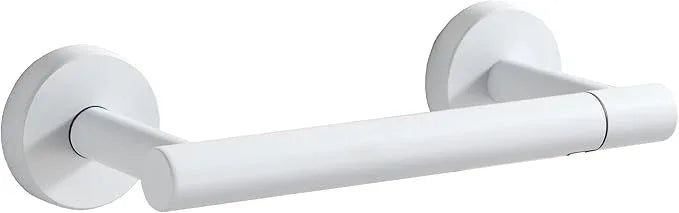 BVL Toilet Paper Holder Matte White Wall Mount Stainless Steel 304 Large Mega Roll - ModernBath