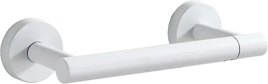 BVL Toilet Paper Holder Matte White Wall Mount Stainless Steel 304 Large Mega Roll - ModernBath