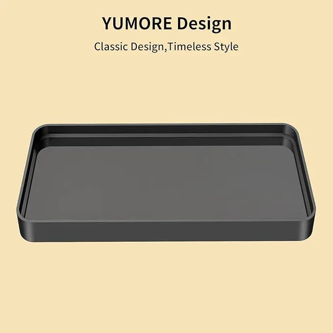 YUMORE Counter Organizer for Bathroom Decor,Bathroom Organizer Countertop,Tempered Glass Storage Shelves, Makeup Tray for Vanity & Bathtub (1 Tier-Pro Max) - ModernBath