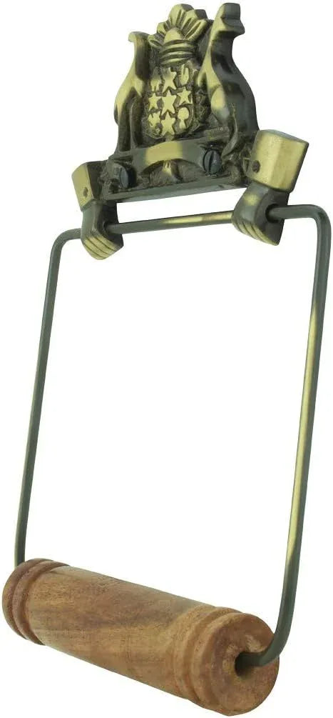 Renovators Supply Toilet Paper Holder - Antique Wall Mount Toilet Paper Holder - Sanitary Paper Holder - Vintage Bathroom Decor - Colonial Tissue Holder - Antique Brass, Vintage, Pack of 1 - ModernBath