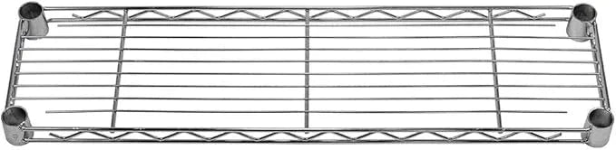 Shelving Inc. 8"d x 30"w x 34"h Chrome Wire Shelving with 3 Tier Shelves, Weight Capacity 800lbs, Evenly Distributed - ModernBath