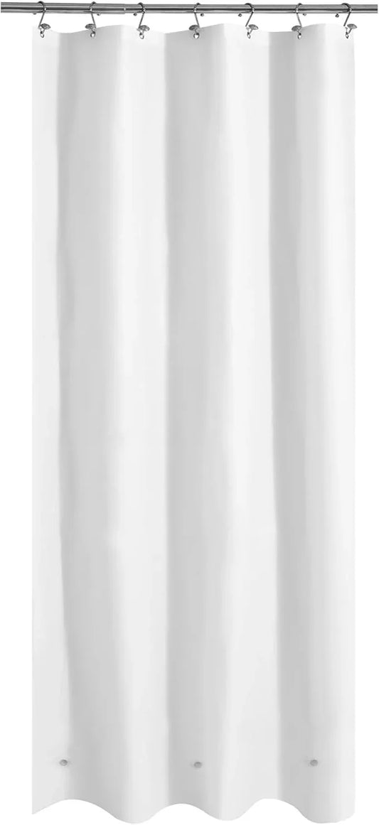 Mrs Awesome Stall Shower Curtain Liner 36x72, PEVA Plastic Shower Liner for Bathroom Lightweight & Waterproof, 36 x 72, White - ModernBath