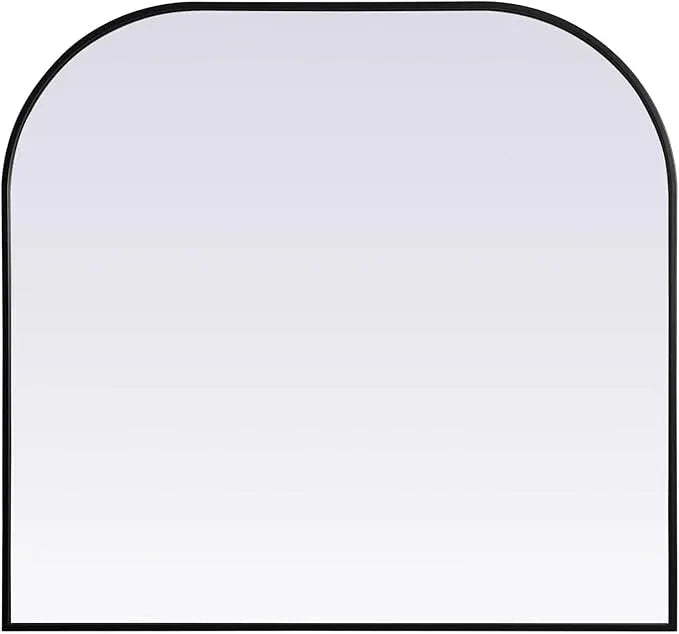 Illuminate, Metal Frame Arch Mirror 40X38 Inch in, Modern, Black - ModernBath