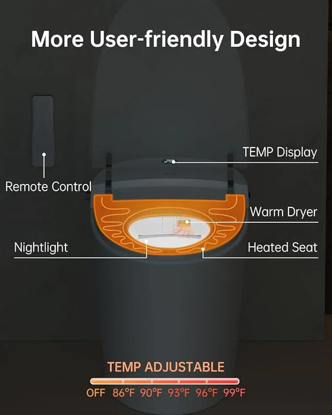 EPLO Smart Toilet Bidet with Tank,Foam Shield,Blackout Flush,Dual Auto Flush,Heated Seat,Air Dryer,Modern Elongated Japanese One Piece Bidet for Bathrooms E18 - ModernBath