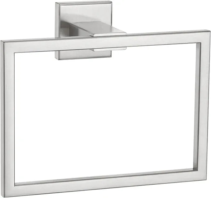 Angle Simple Hand Towel Holder Brushed Nickel, SUS 304 Stainless Steel Square Bathroom Towel Ring Hanger, Wall Mount, 7.09 Inches - ModernBath