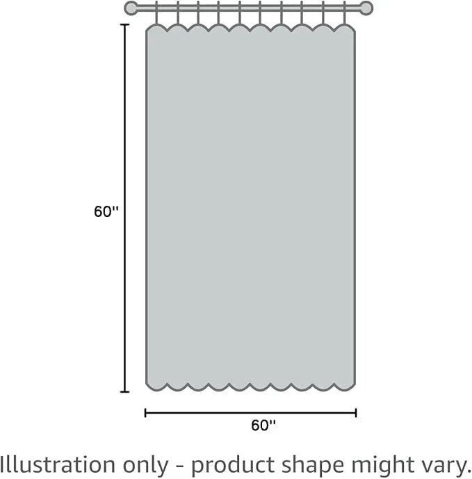 GBYcLyw Short Shower Curtain Liner 60 Inch, Clear Peva Plastic Waterproof Small Bathroom Curtain Sets with 3 Bottom Magnets and 12 Metal Hooks 60'' W x 60'' H - ModernBath