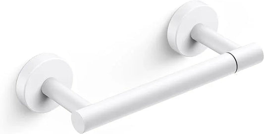 FORIOUS Toilet Paper Holder Wall Mount, Stainless Steel Rustproof Double Post Pivoting Tissue Roll Holder for Bathroom, Commercial Toilet Paper Dispenser, White - ModernBath