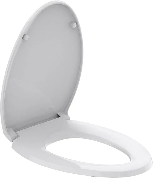 R&T Elongated Toilet Seat B1130, Heavy-Duty up to 400 lbs, Slow Close, Non Slip and Easy to Keep Clean, Easy to Install, White Premium Premium PP Material - ModernBath