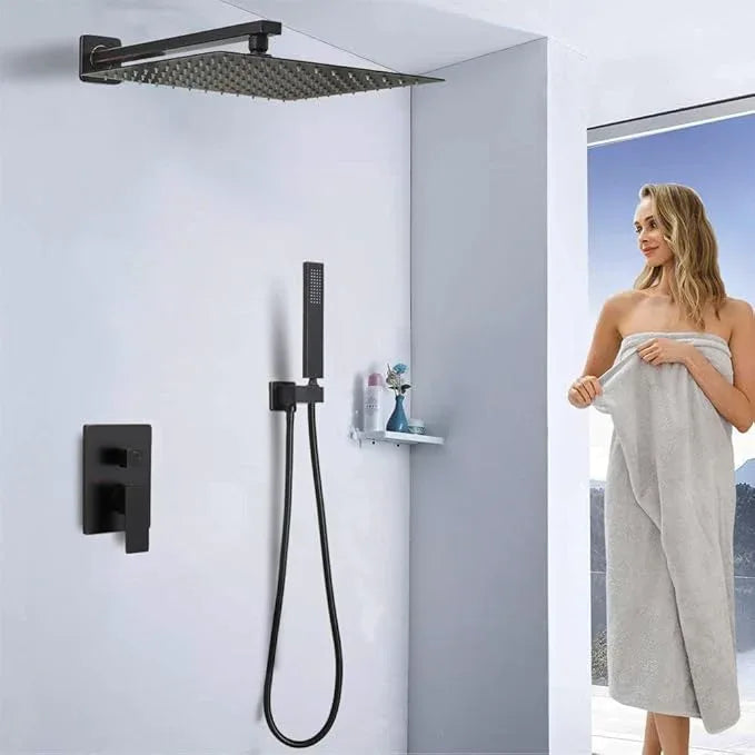 YCAIKOI Shower Faucet Set 16 Inch Wall Mount Rain Shower System, All Metal Shower Fixtures - Oil Rubbed Bronze - ModernBath