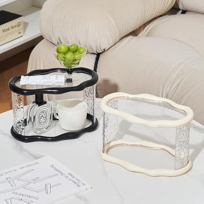 Bathroom Countertop Organizer, 2 Tier Bathroom Organizer and Storage, Acrylic Vanity Organizer Standing Holder Shelf, Perfume Makeup Skincare Cosmetic Desk Organizer for Bedroom Dressing Table, Black - ModernBath