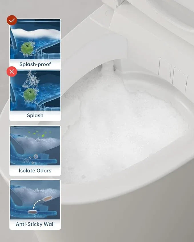 EPLO Smart Toilet Bidet,Auto Open Close,Foam Shiled,1000 Gram MaP Flush Score,Men's Auto Urinal Flush,Moving Dryer,ADA Comfort Chair Height,Heated Seat,Elongated Toilet with Tank Built in E18MAX - ModernBath