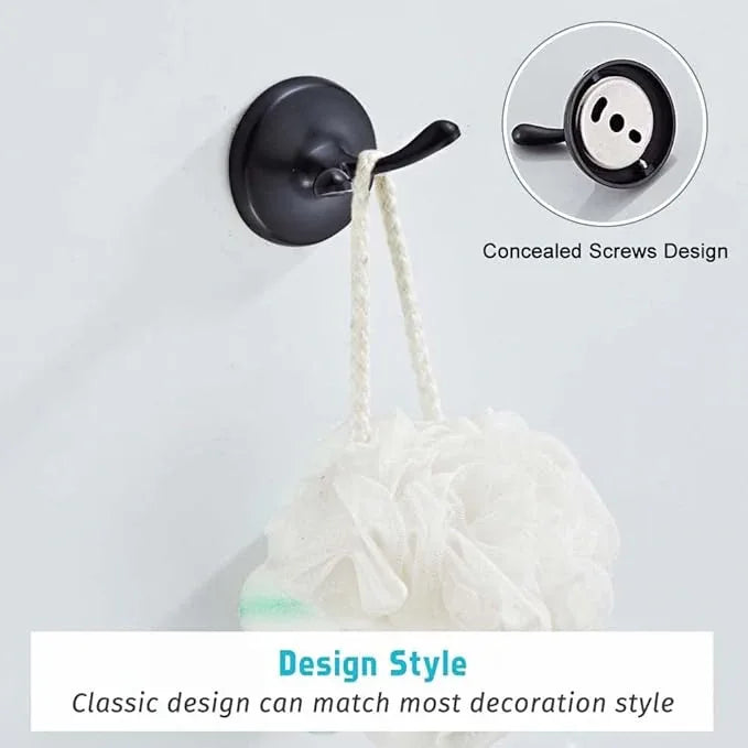 4 Piece Bathroom Accessory Set(Adjustable Towel Bar, Towel Ring, Toilet Paper Holder,Towel Robe Hook), Wall Mounted Bathroom Hardware Accessories Set,Oil Rubbed Bronze - ModernBath