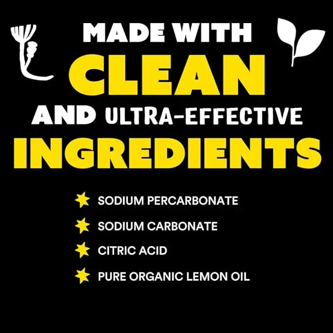 Molly's Suds Oxygen Whitener | Powerful Bleach Alternative, Chlorine Free & Color Safe | Brightens Whites and Removes Stains (Pure Lemon Essential Oil - 79 oz) - ModernBath
