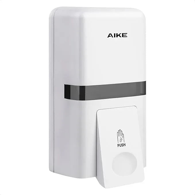 AIKE Wall Mount Liquid Soap Dispenser, 27oz Large Capacity with Extended Pump for Commercial Bathrooms,AK1008(White) - ModernBath
