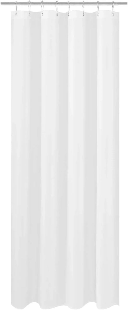 N&Y HOME Fabric Shower Curtain Liner Long Stall Size 48 x 78 inches, Hotel Quality, Washable, Water Repellent, White Bathroom Curtains with Grommets, 48x78 - ModernBath