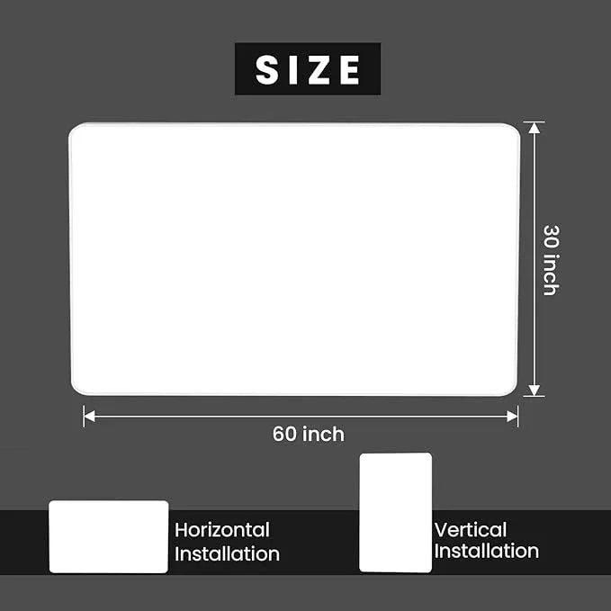 JISOSO White Bathroom Mirror 60x30 Inch, White Metal Framed Bathroom Mirror for Wall, Rounded Rectangle Matte Bathroom Vanity Mirror, Tempered Glass, Anti-Rust, Horizontal/Vertical - ModernBath