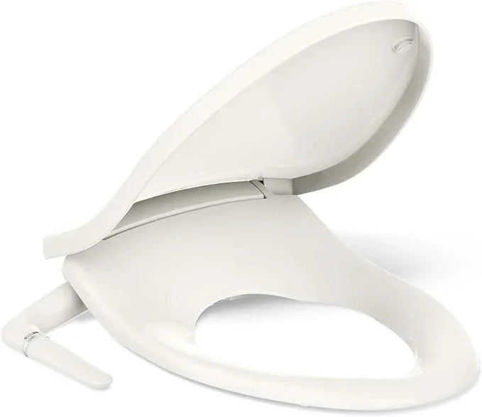 Kohler PureWash M250 Manual Elongated Bidet Toilet Seat, Biscuit, Quiet-Close Lid Prevents Slamming, Cool Water, Easy Installation with Quick-Release Hinges, Adjustable Spray Position & Pressure - ModernBath