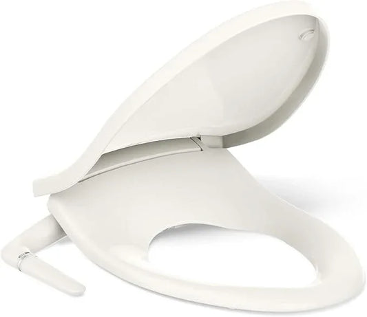 Kohler PureWash M250 Manual Elongated Bidet Toilet Seat, Biscuit, Quiet-Close Lid Prevents Slamming, Cool Water, Easy Installation with Quick-Release Hinges, Adjustable Spray Position & Pressure - ModernBath