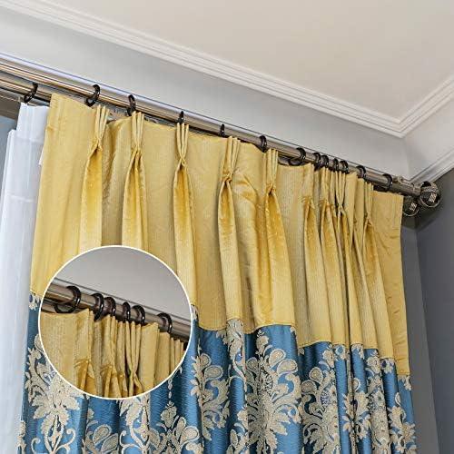 Hotop 30 Pcs Metal Drapery Curtain Rings 0.98/1.26/1.65 inch Interior Diameter and 30 Pcs Hanging Curtain Drapery Pin Hooks for Window Door Shower(Black,32 mm) - ModernBath