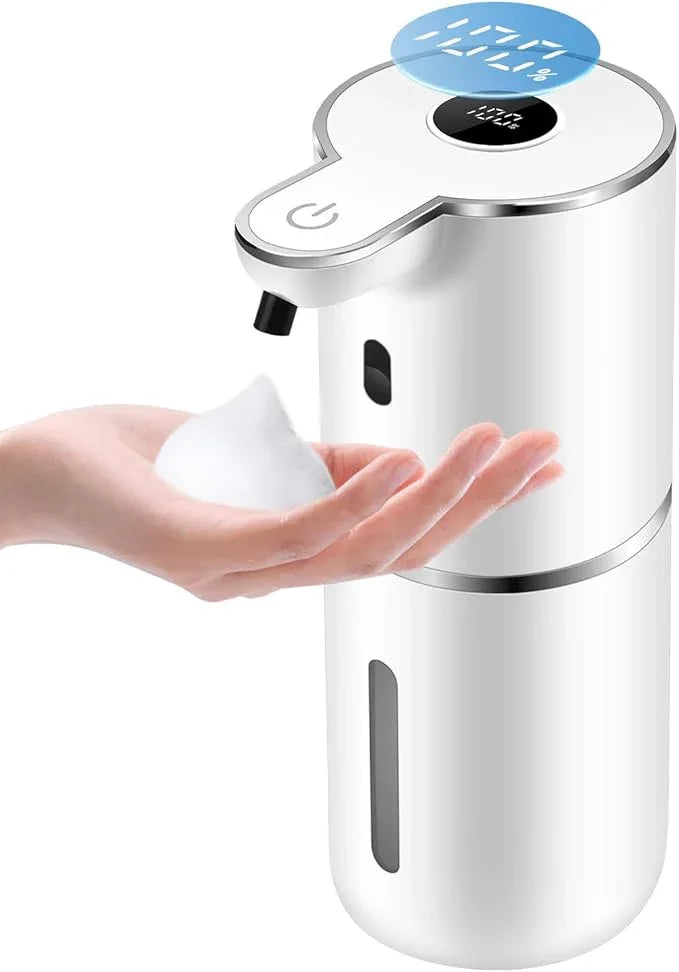 Automatic Foaming Soap Dispenser 12.8oz, Rechargeable & 6 Levels Foaming Adjustable with Digital Display, Wall Mount, Waterproof, Touchless Hand/Dish Soap Dispenser for Kitchen, Bathroom, Hotel - ModernBath