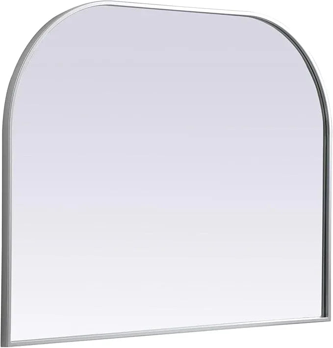 Illuminate, Metal Frame Arch Mirror 40X30 Inch in, Modern, Silver - ModernBath