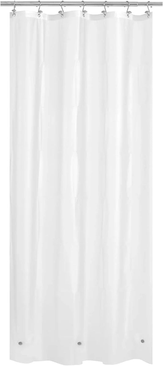 Mrs Awesome Stall Shower Curtain Liner 36x72, PEVA Plastic Shower Liner for Bathroom Lightweight & Waterproof, 36 x 72, Frost - ModernBath