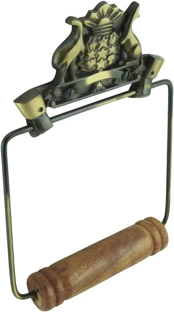 Renovators Supply Toilet Paper Holder - Antique Wall Mount Toilet Paper Holder - Sanitary Paper Holder - Vintage Bathroom Decor - Colonial Tissue Holder - Antique Brass, Vintage, Pack of 1 - ModernBath