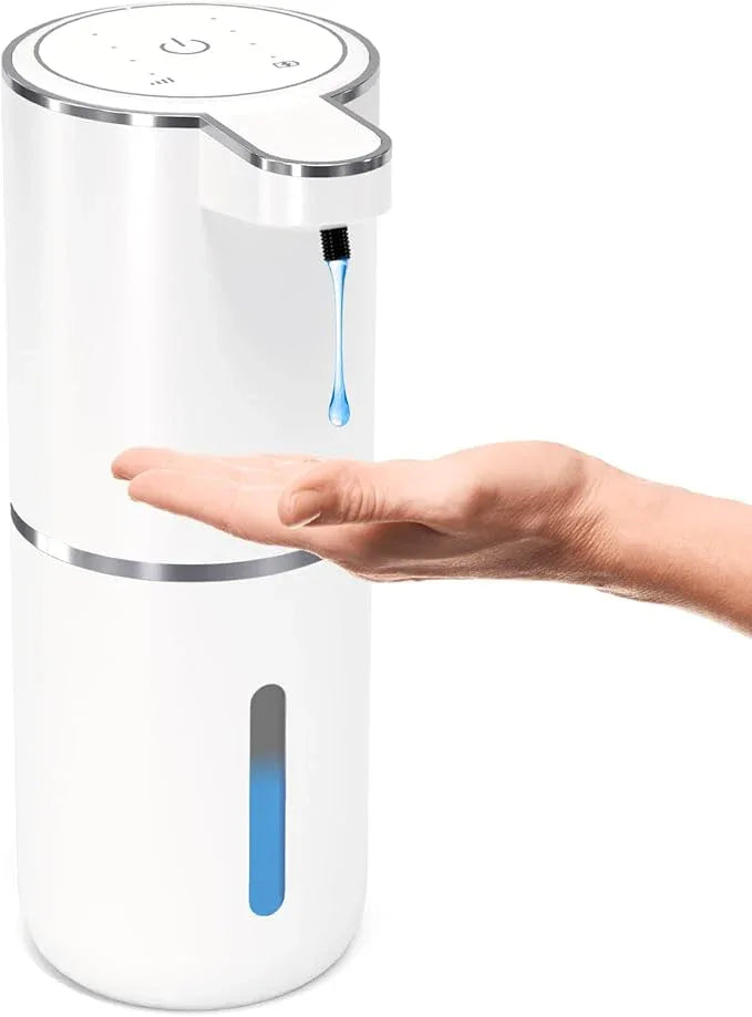 MTYGK Automatic Soap Dispenser Touchless,Liquid Hand Soap Dispenser 12.8oz USB 4levels Adjustable Dispenser Electric Wall Mounted Smart for Bathroom and Kitchen Dish Soap，Easy for Toddlers(White) - ModernBath