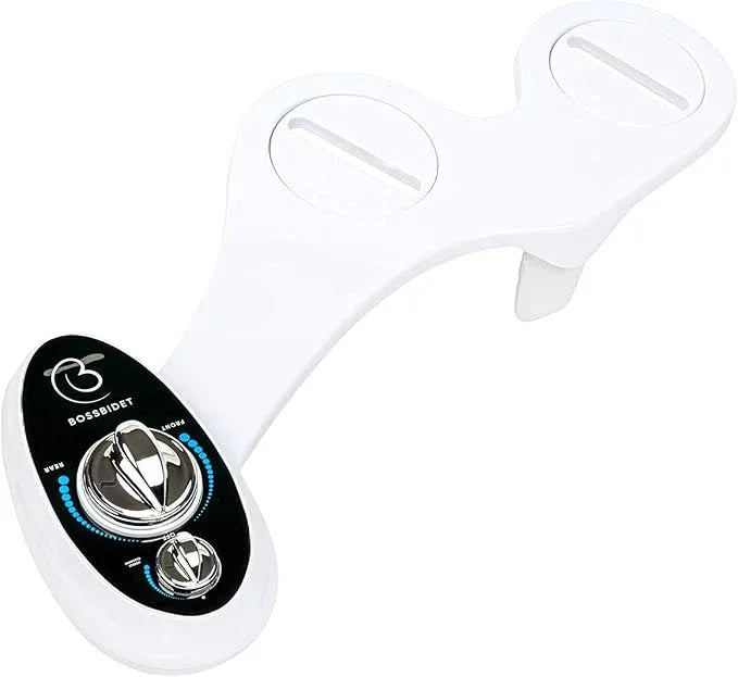 BossBidet, Luxury Bidet Toilet Seat Accessory - Water Sprayer Attachment to Clean Your Rear End. For Men, Women, Children - Non-Electric, Dual Nozzles, Aesthetic Design - Home & Bathroom Accessories - ModernBath