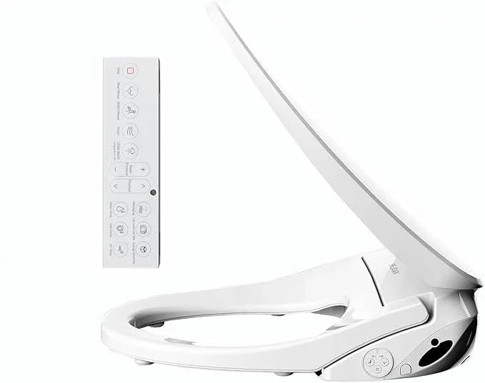 Bejoan X1 Electric Bidet Seat for Elongated Toilets with Remote Control- Electronic Heated Toilet Seat with Endless Warm Water and Multifunctional Wash Functions，White，Easy Installation - ModernBath
