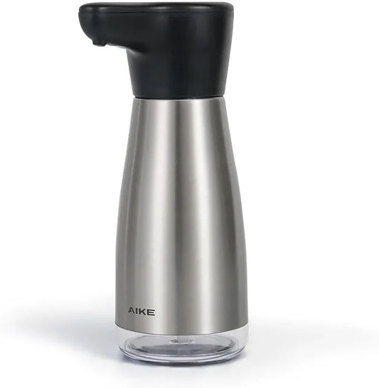 AIKE Magnetic Charging Waterproof Automatic Soap Dispenser for Liquid Soap Spot Resist Stainless Finish 14fl.oz. Model AK1337 - ModernBath