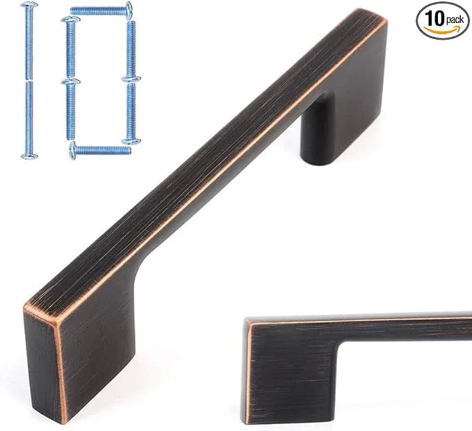 KOOFIZO 10 Pack 3 Inch Oil Rubbed Bronze Kitchen Cabinet Pulls Rubbed Bronze Cabinet Handles Bronze Cabinet Hardware for Kitchen Cabinets Drawer P01 Dresser Cupboard Bedroom Bathroom - ModernBath