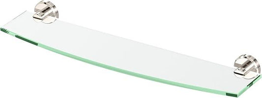 Gatco 5476 Locke Glass Shelf, Polished Nickel/Wall Mounted 20.13" X 5.38" Tempered/Floating Rectangle Glass Shelf for Bathroom - ModernBath