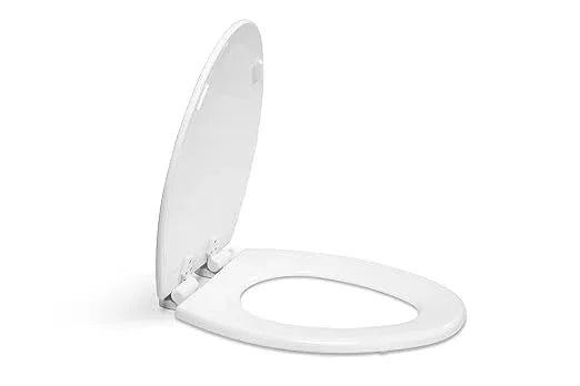 Centoco Elongated Toilet Seat, Heavy-Duty Wood Core with Plastic Scratch-Resistant Finish, Soft Close, Made in the USA, 900SC-301, Crane White (Cotton/Bright) - ModernBath