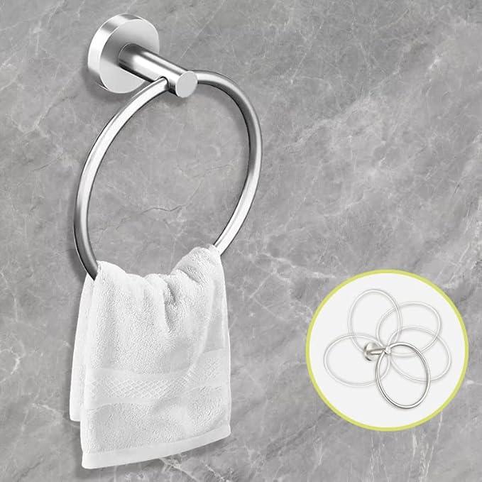 Cilee 10 Piece Brushed Nickel Bathroom Accessories Set, 16 inch Brushed Nickel Bathroon Hardware Set Towel Bar Ring Toilet Paper Holder Robe Towel Hook SUS304 Stainless Steel - ModernBath